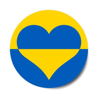 heart ukrainian support against war stickers, magnet