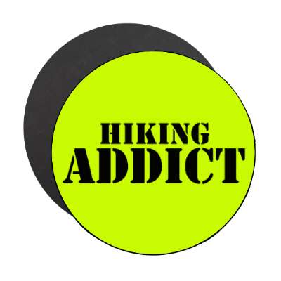 hiking addict stencil stickers, magnet