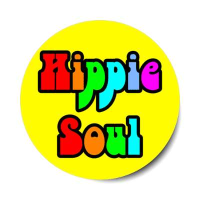 hippie soul colorful stickers, magnet