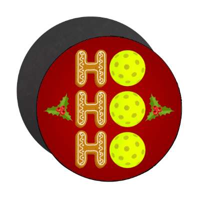ho ho ho pickleball festive christmas pickleballs stickers, magnet