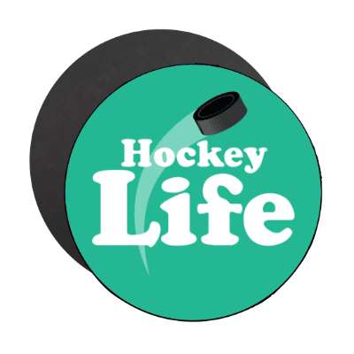 hockey life hockey puck stickers, magnet