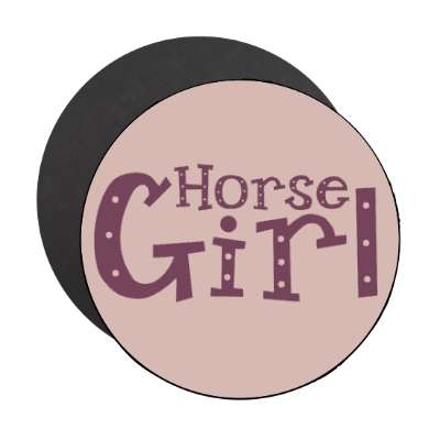 horse girl stickers, magnet