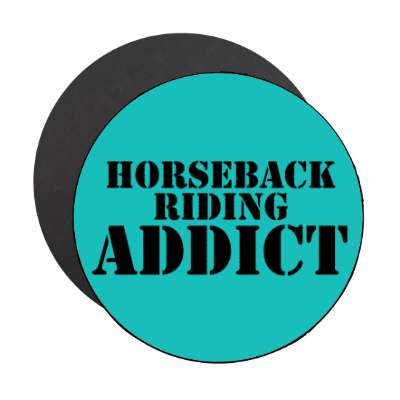 horseback riding addict stencil stickers, magnet