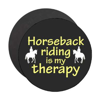 horseback riding is my therapy riding horses silhouette stickers, magnet