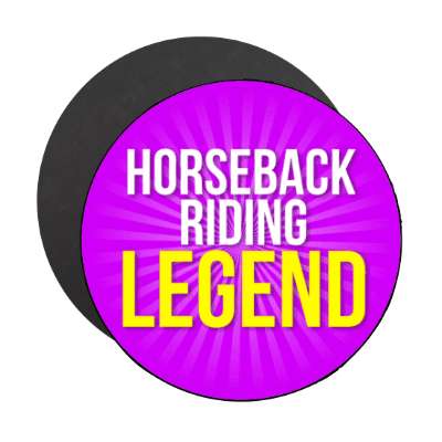 horseback riding legend stickers, magnet