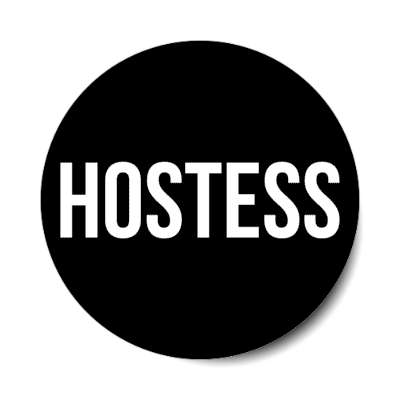 hostess black stickers, magnet