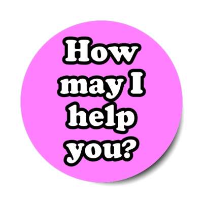 how may i help you magenta stickers, magnet