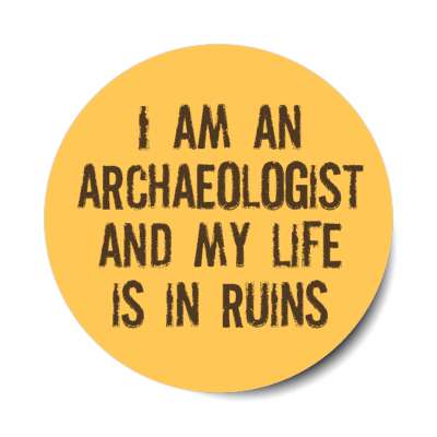 i am an archaeologist and my life is in ruins stickers, magnet