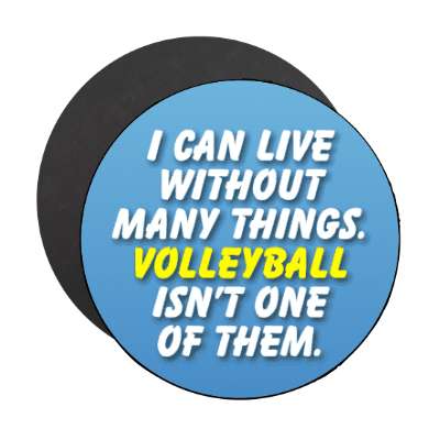 i can live without many things volleyball isnt one of them stickers, magnet