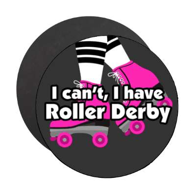 i cant i have roller derby skates stickers, magnet