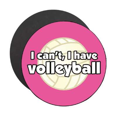 i cant i have volleyball stickers, magnet