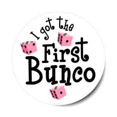 i got the first bunco white pink dice stickers, magnet