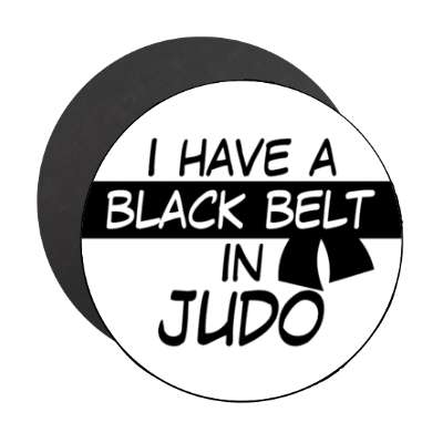 i have a black belt in judo stickers, magnet
