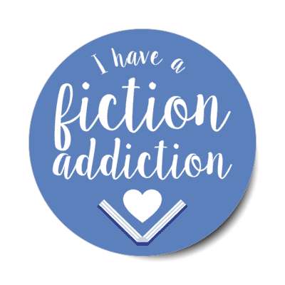 i have a fiction addiction stickers, magnet