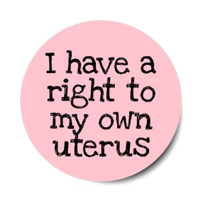 i have a right to my own uterus stickers, magnet