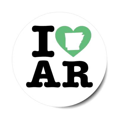 i heart arkansas ar state love stickers, magnet