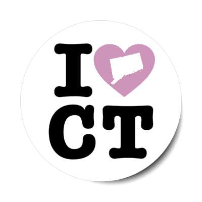 i heart connecticut ct state love stickers, magnet