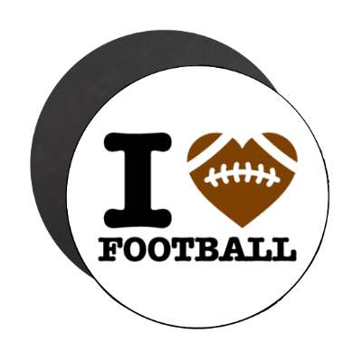 i heart football heart ball sports fan stickers, magnet
