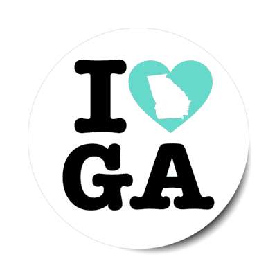 i heart georgia ga state love stickers, magnet