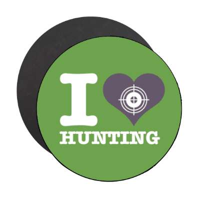 i heart hunting love target stickers, magnet
