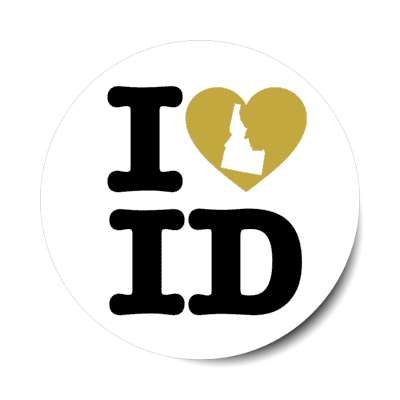 i heart idaho id state love stickers, magnet