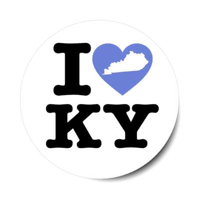 i heart kentucky ky state love stickers, magnet