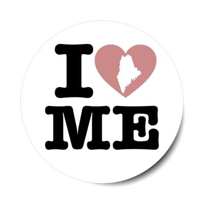 i heart maine me state love stickers, magnet