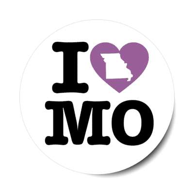 i heart missouri mo state love stickers, magnet