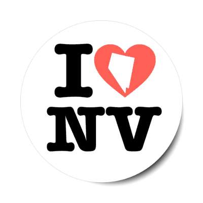 i heart nevada nv state love stickers, magnet