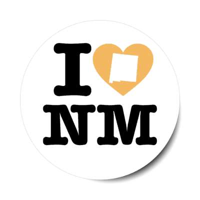 i heart new mexico nm state love stickers, magnet