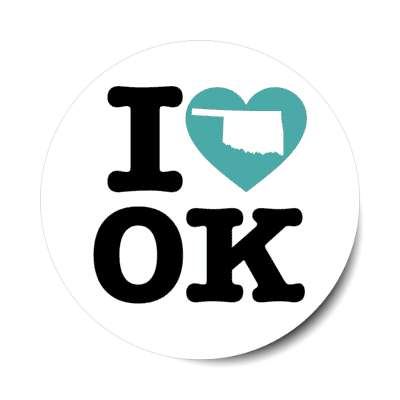 i heart oklahoma ok state love stickers, magnet