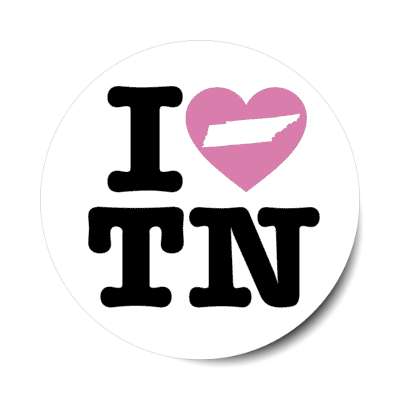 i heart tennessee tn state love stickers, magnet