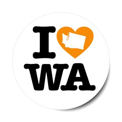 i heart washington wa state love stickers, magnet