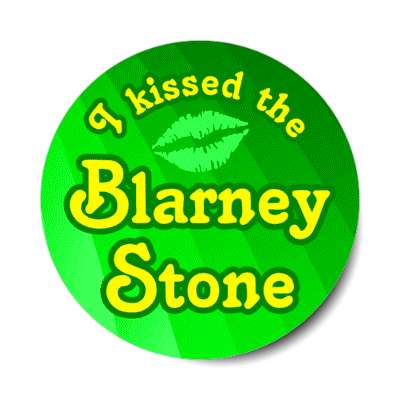 i kissed the blarney stone lipstick stickers, magnet