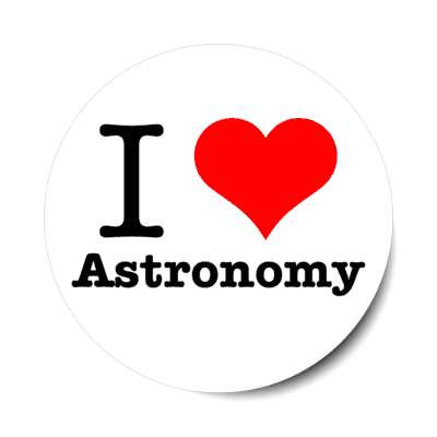 i love astronomy heart stickers, magnet
