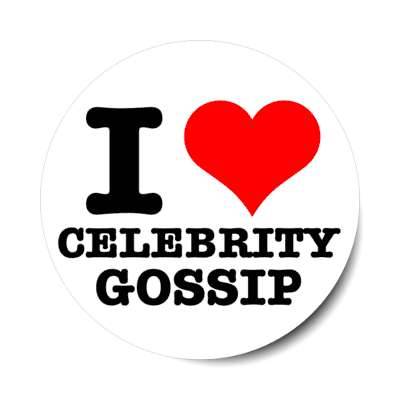 i love heart celebrity gossip stickers, magnet