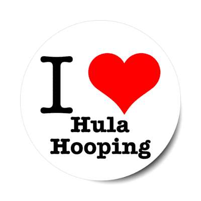 i love hula hooping stickers, magnet