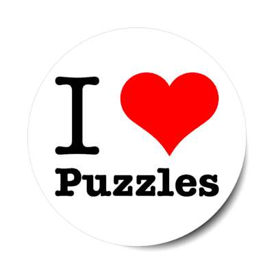 i love puzzles stickers, magnet