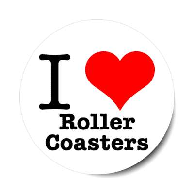 i love roller coasters stickers, magnet