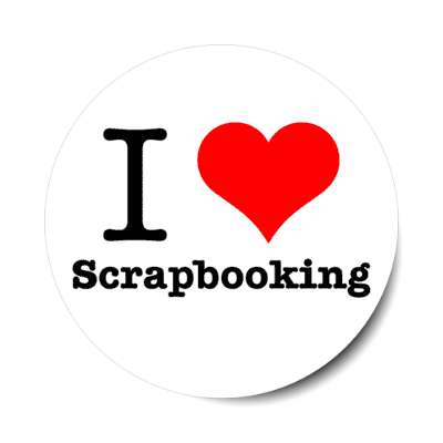 i love scrapbooking heart stickers, magnet