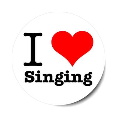 i love singing stickers, magnet