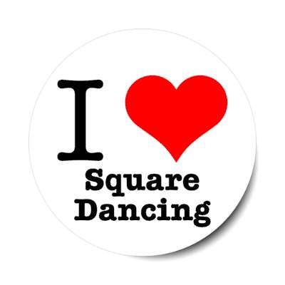 i love square dancing stickers, magnet