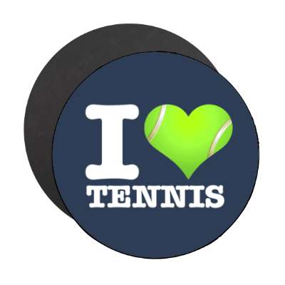 i love tennis heart tennis ball stickers, magnet