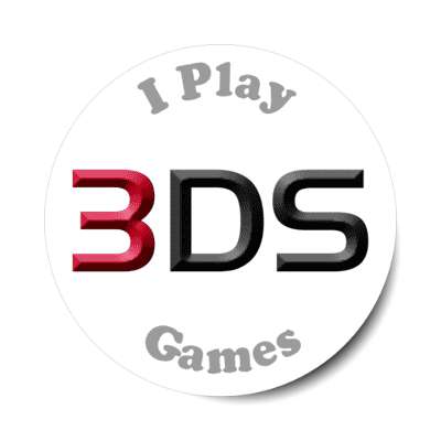 i play 3ds games nintendo portable stickers, magnet