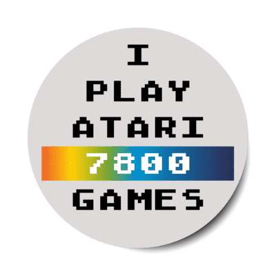i play atari 7800 games stickers, magnet