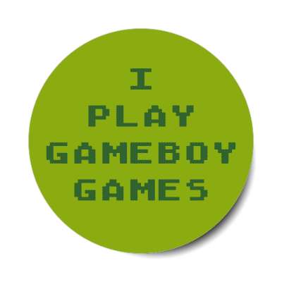 i play gameboy games retro 1980s stickers, magnet
