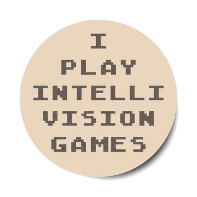 i play intellivision games stickers, magnet