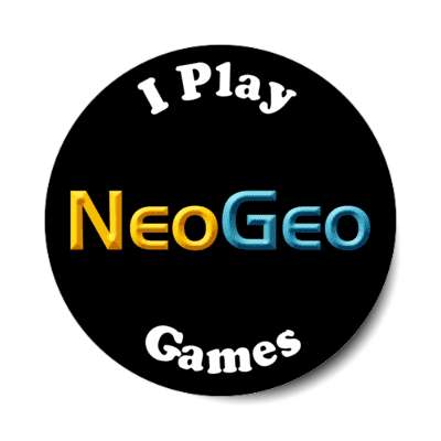 i play neo geo games stickers, magnet