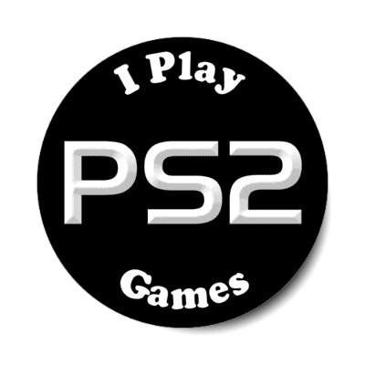 i play ps2 games playstation two stickers, magnet