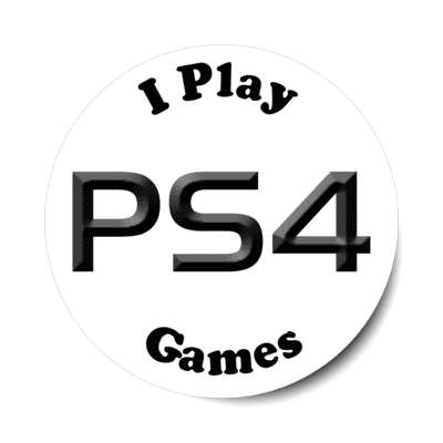 i play ps4 games playstation four stickers, magnet